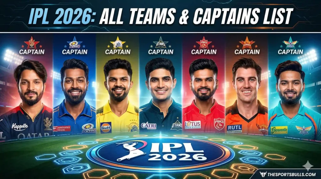 IPL 2026 Full List of All Teams and Captains